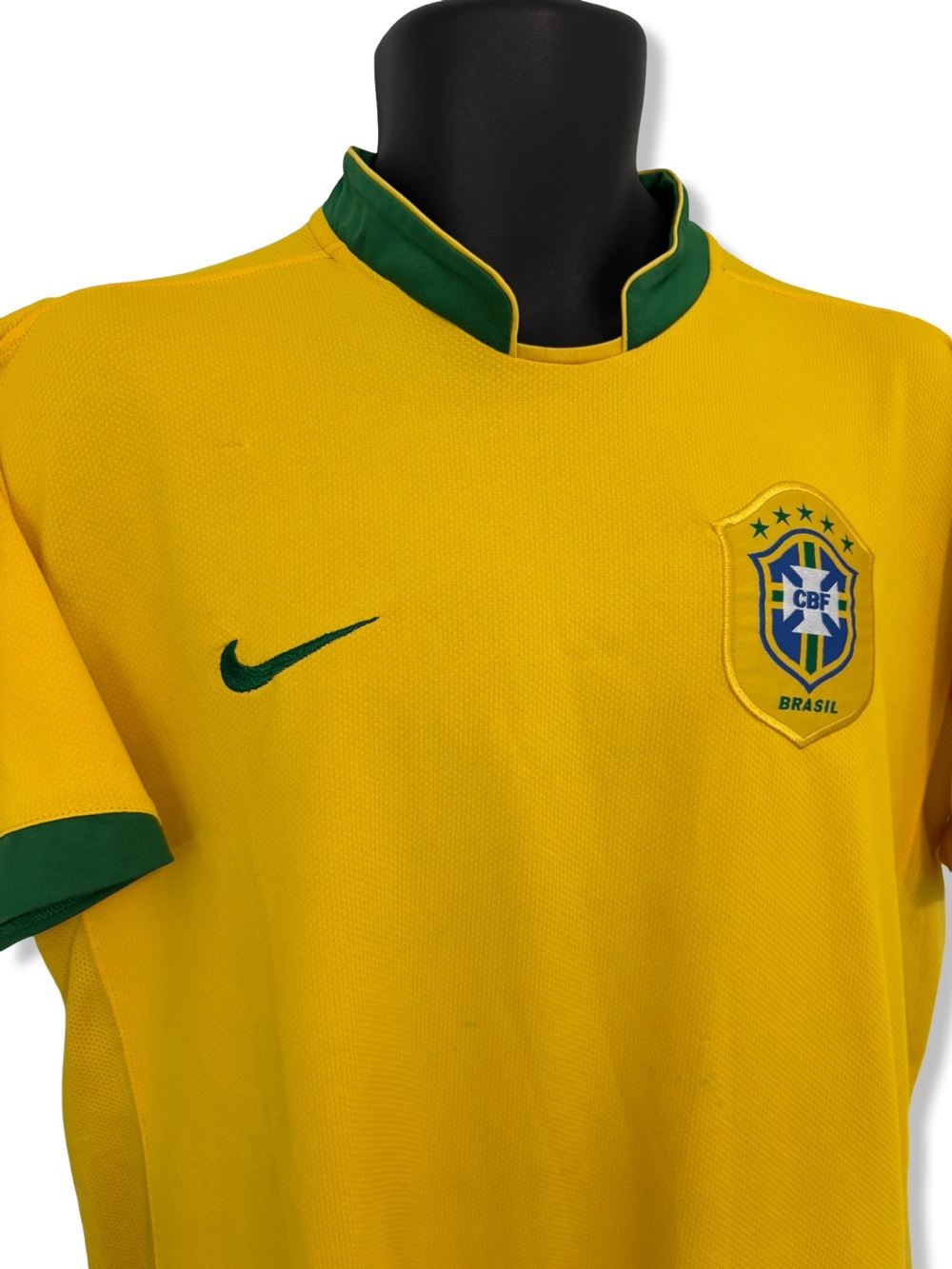 Nike Yellow and Green Brazil Soccer Jersey - Picture 2 of 4